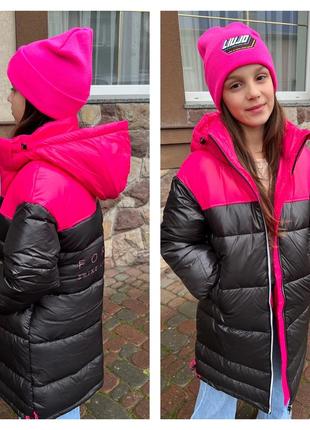 Зимняя куртка пальто для девочек3 фото