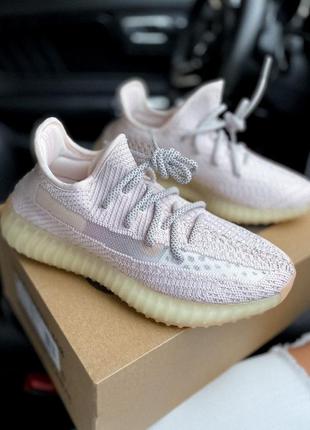 Жіночі рефлективні кросівки адідас ізі буст, adidas yeezy boost, жіночі кросівки