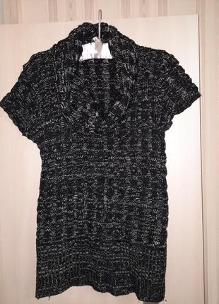 Mixed fibres в'язаний жилет светр з оринінальним коміром