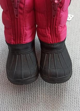 Детские теплые зимние сапожки 19-20р. сапоги с прорезиненным носком для девочки