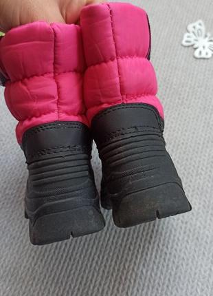 Детские теплые зимние сапожки 19-20р. сапоги с прорезиненным носком для девочки