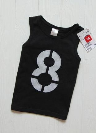 H&m. розмір 6-9 місяців. нова майка для хлопчика
