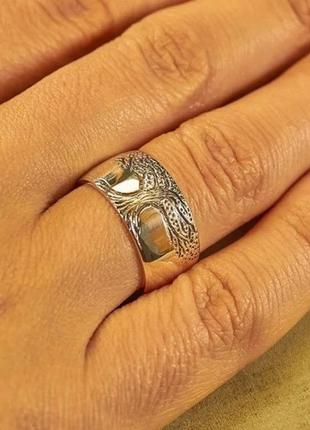 Роскошное обручальное кольцо кельтское дерево жизни кольцо свадебное для предложения серебристое размер 192 фото