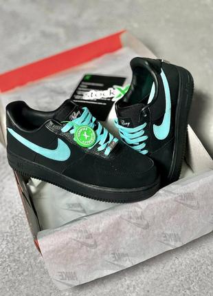 Кросівки жіночі / чоловічі чорні nike air force 1 low x tiffany6 фото