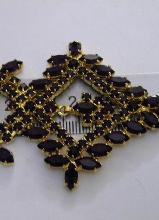 Шикарное колье ожерелье богемский гранат яблонекс чехословакия №48310 фото