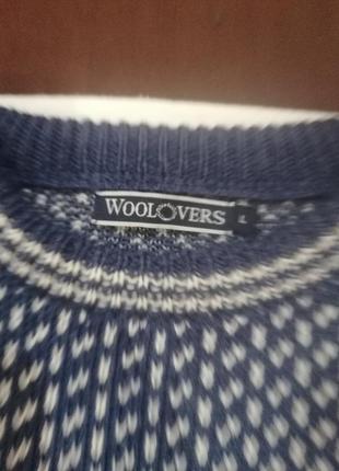 Шикарный темно-синий свитер/пуловер/джемпер woolovers. оригинал. англия.6 фото