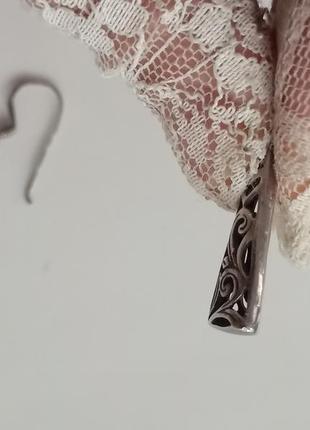 Интересные винтажные серьги в стиле бохо серебро 9255 фото
