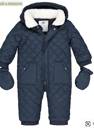 Комбінезон la redoute collections франца зимовий з капюшоном синій темний
