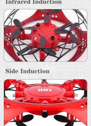 Дрон ручний, літаючий безпілотник з захистом від перешкод, не потрібний пульт управління 11х11х6 см9 фото