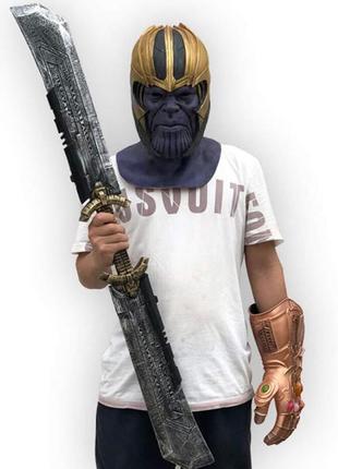 Зброя таноса із підвійними краями thanos gauntlet resteq 110см! двоклинковий меч танос місники5 фото