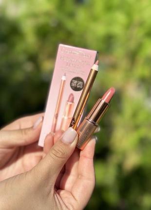 Набір для губ charlotte tilbury mini pillow talk lipstick & liner set