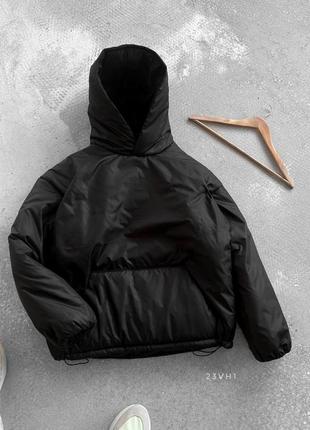 Чорна тепла куртка чоловіча