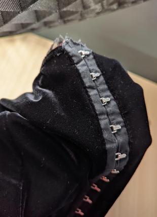 Блуза черная петли бархат сетка кофта блузка готическая викторианская6 фото