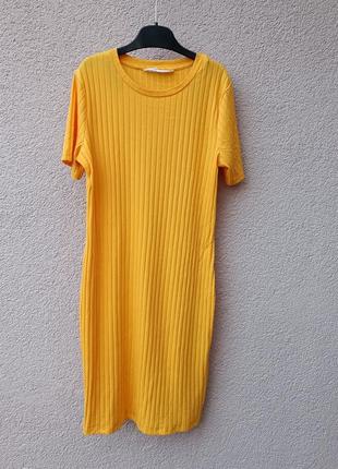 Жовта сукня primark плаття короткий рукав