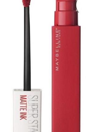 Стійка рідка матова помада для губ maybelline new york super stay matte ink, 20 pioneer