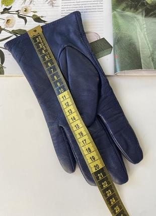 Кожаные темно-синие перчатки ❤️next❤️8 фото