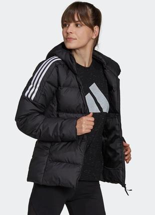 Пуховик среднего веса с капюшоном adidas essentials оригинал 100%2 фото