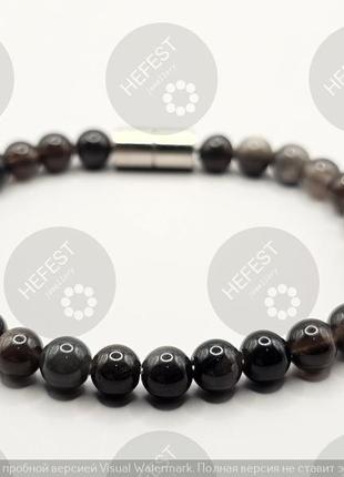 Браслет з обсідіану на магніті