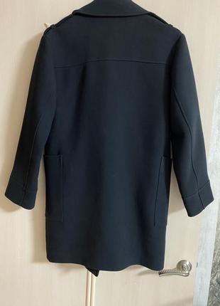 Черное демисезонное пальто косуха h&amp;m.5 фото