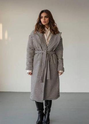 42-58р женское демисезонное пальто на подкладке длинное на ситепоне утепленное10 фото
