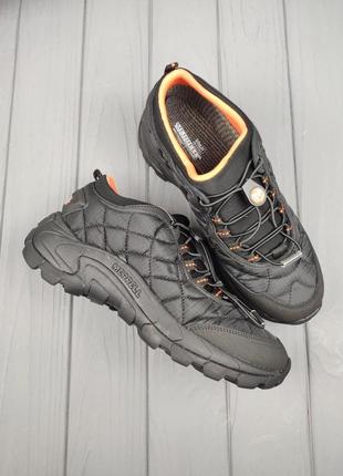 Кроссовки мужские осень - зима merrell ice cap thermo black orange3 фото