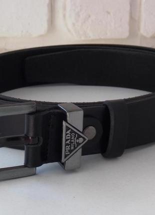 Чорний жіночий шкіряний пояс ремінь в коробці2 фото