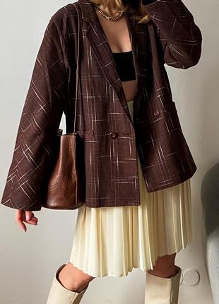 Вінтажний коричневий піджак