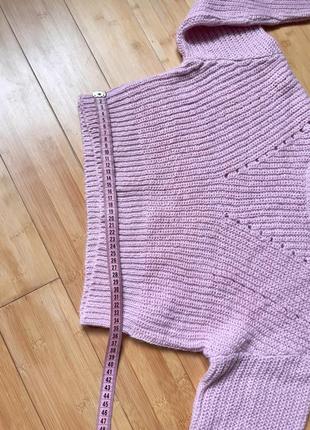 Короткий розовый свитер4 фото