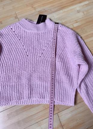 Короткий рожевий светр2 фото