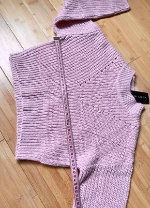 Короткий розовый свитер3 фото