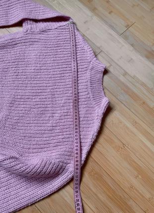 Короткий розовый свитер5 фото