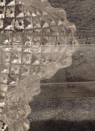 Фруктовница, ваза в стиле модерн в виде звезды из прессованного стекла. антиквариат -...