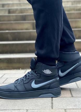 Шкіряні зимові теплі кросівки nike jordan air max winter2 фото