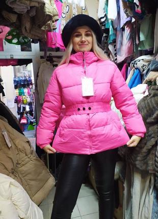 Рожева курточка зимова3 фото