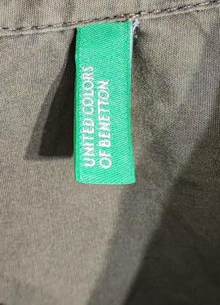 United colours of benetton рубашка короткий рукав зеленая мужская женская2 фото