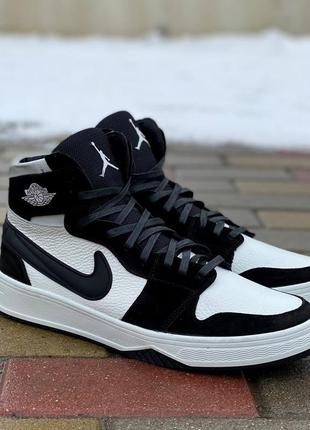 Шкіряні зимові теплі кросівки nike jordan air max winter