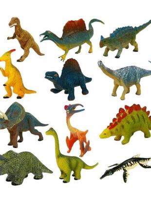 Набір фігурок динозавтри resteq 12 шт. ігрові фігурки динозаври. іграшки динозаври