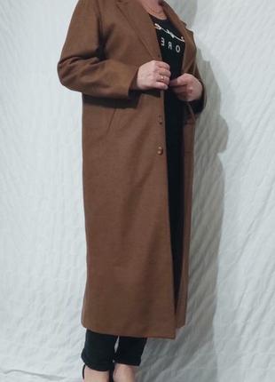 Пальто двубортное, демисезонное, со шлицой5 фото