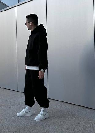 Парний теплий спортивний костюм на флісі вільного крою