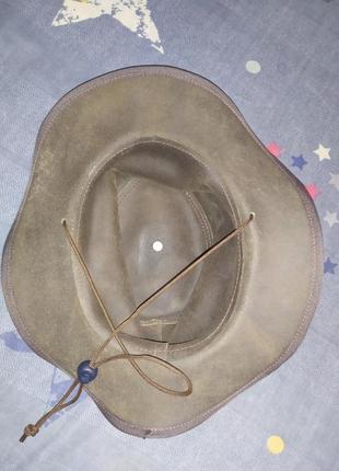 Шляпа кожаная. размер м/55.5 фото