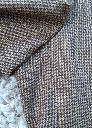 Актуальный стильный шерстяной пиджак в принт гусинная лапка, carl hiller, p. 54-5610 фото