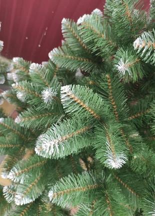 Новогодняя елка искусственная снежная королева с белыми кончиками 1м 1.3м 1.5м 1.8м 2м 2.2м 2.5м 3м9 фото