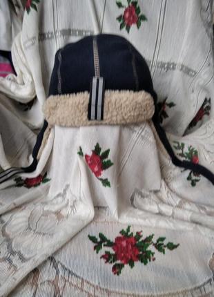 Шапка синього кольору"pidilidi"3-5 р.,54см.тепла.