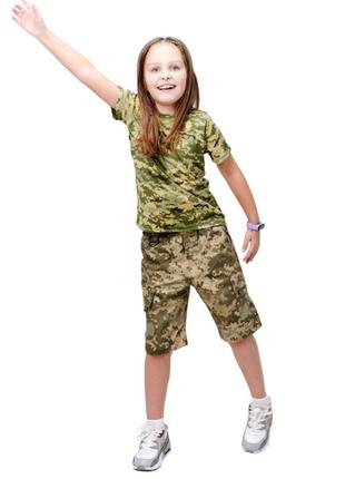 Детский камуфляж комплект футболка шорты ranger army kids пиксель8 фото