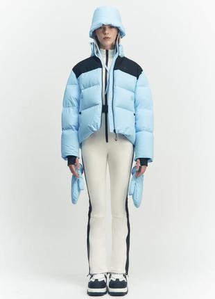 Гірськолижний пуховик zara ski collection з шапкою та рукавичками