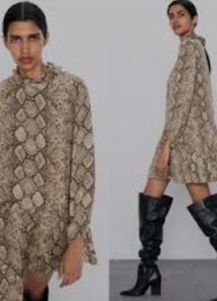 Платье от zara с анималистичным принтом3 фото