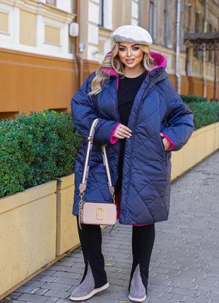 Женская зимняя двухсторонняя куртка цвета3 фото