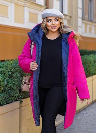 Женская зимняя двухсторонняя куртка цвета5 фото