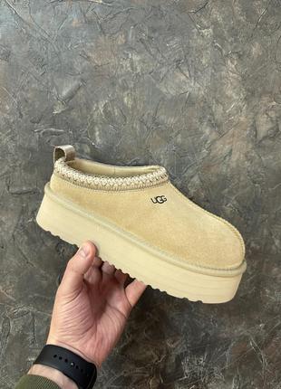 👟 угги ugg tasman platform xl beige       / наложка bs👟8 фото