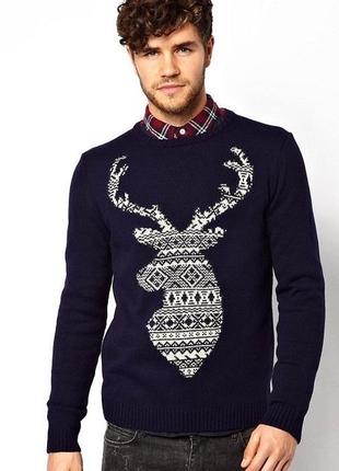 Светр різдвяний новорічний скандинавський стиль олень